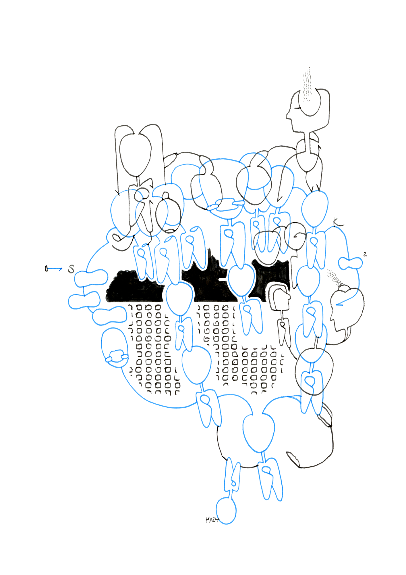 Hannes Kater Tageszeichnung (Zeichnung/drawing) vom 02.05.2024 (1414 x 2000 Pixel)