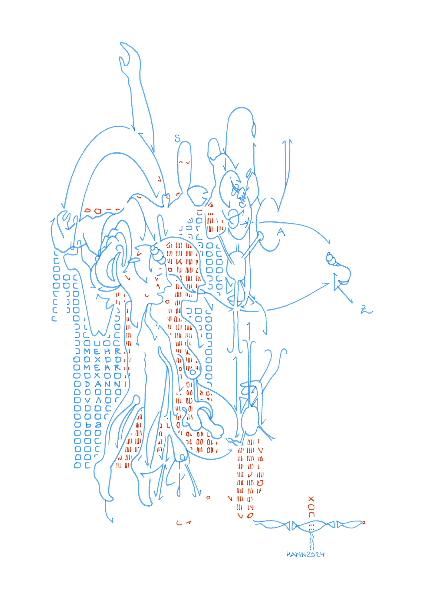 Hannes Kater Tageszeichnung (Zeichnung/drawing) vom 04.12.2024 (1414 x 2000 Pixel)