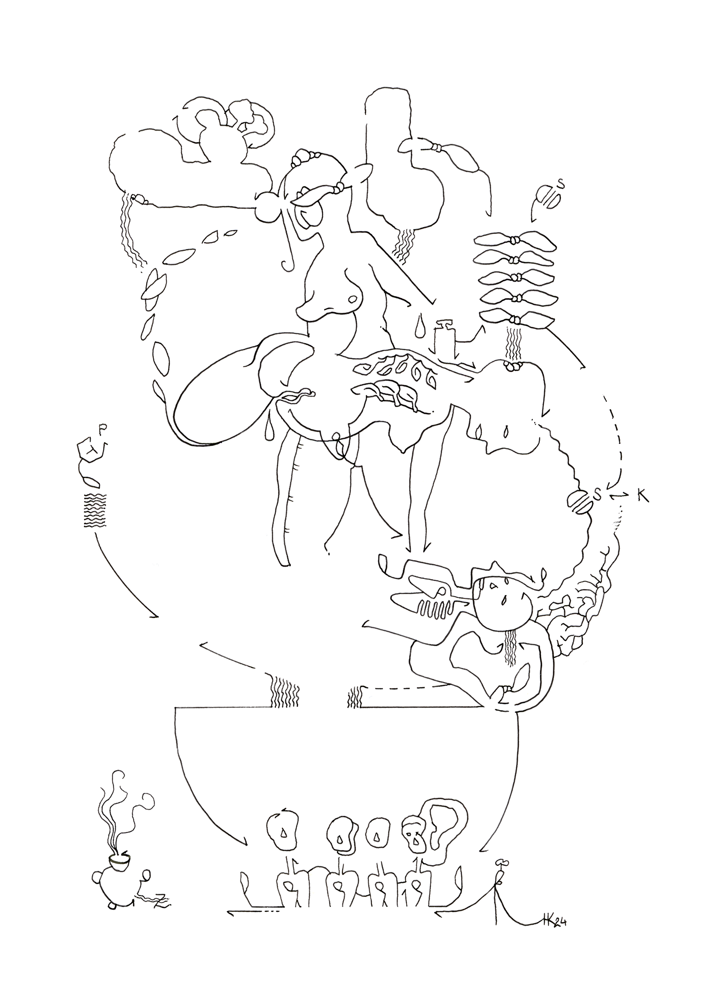 Hannes Kater Tageszeichnung (Zeichnung/drawing) vom 18.12.2024 (1414 x 2000 Pixel)