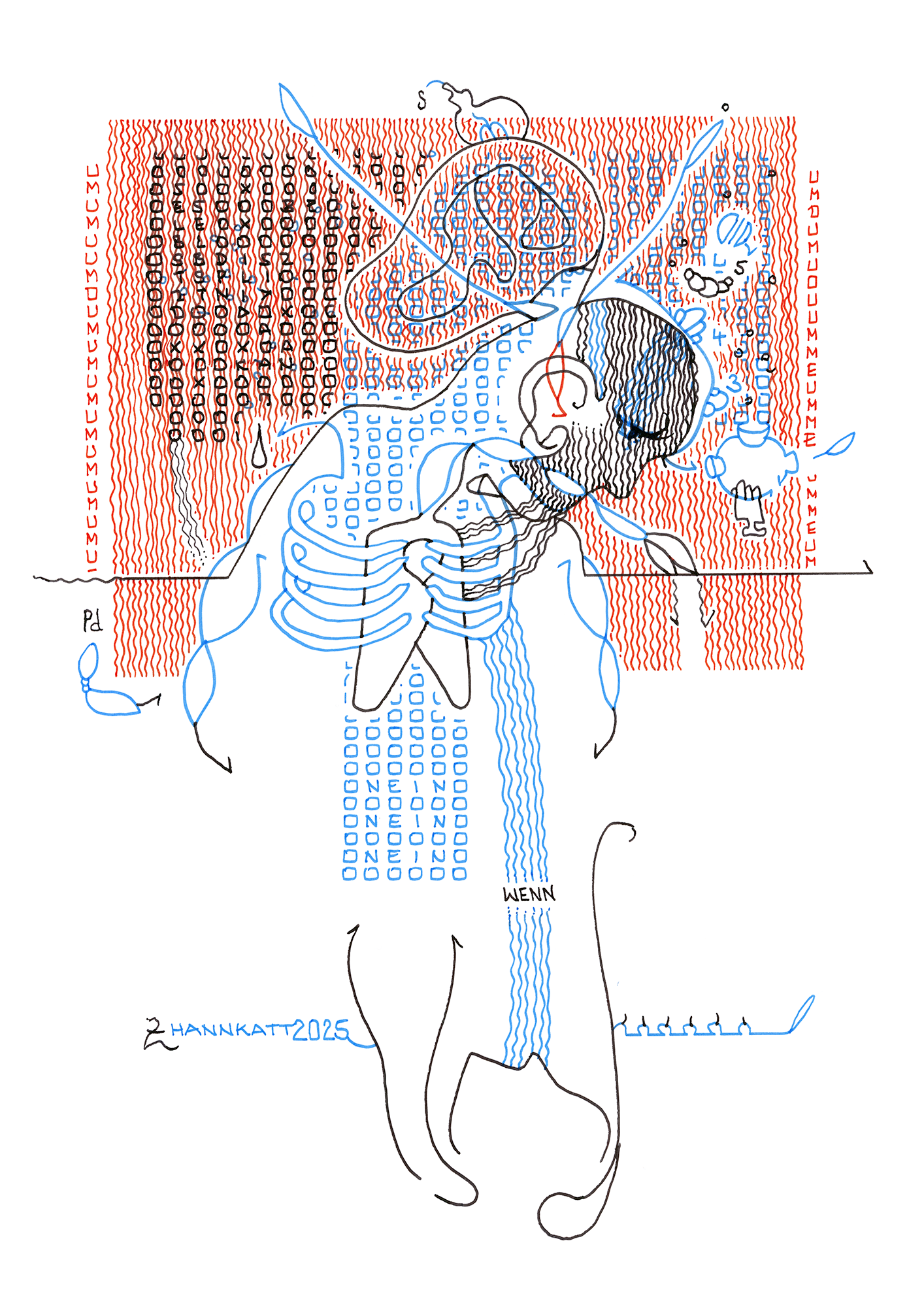 Hannes Kater  Tageszeichnung (Zeichnung/drawing) vom 31.05.2025 (1414 x 2000 Pixel)