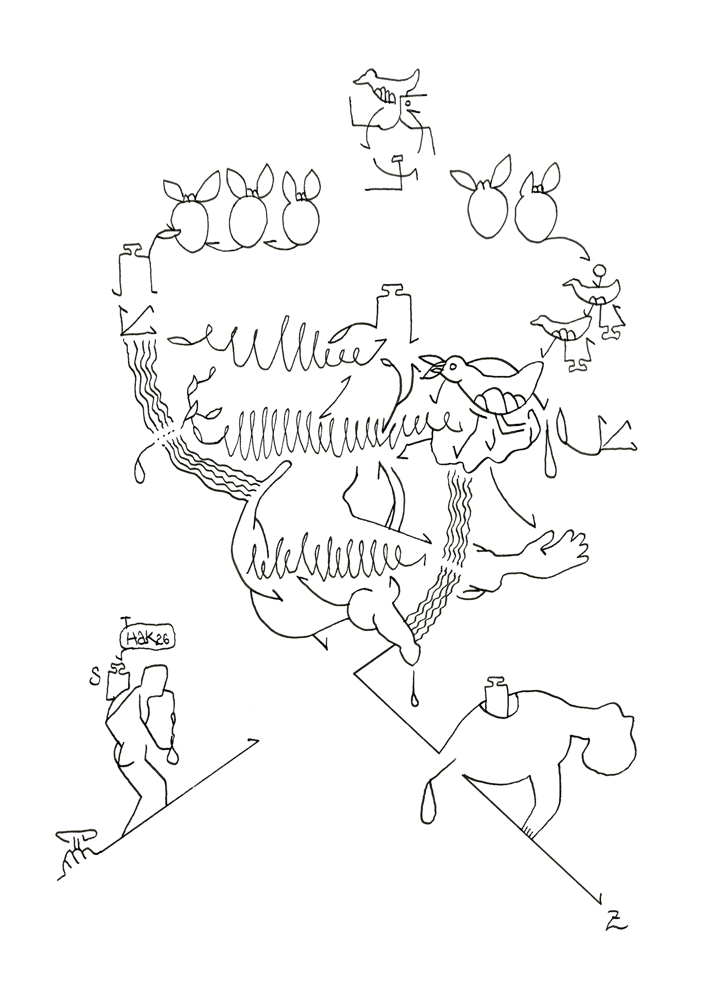 Hannes Kater  Tageszeichnung (Zeichnung/drawing) vom 26.02.2026 (1414 x 2000 Pixel)