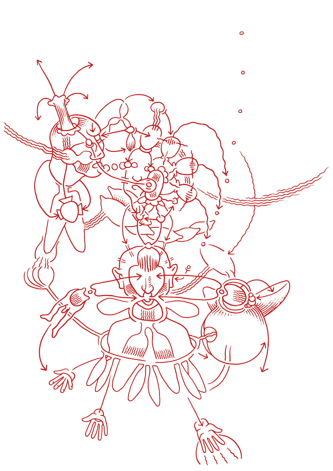 Hannes Kater: Tageszeichnung aus dem Jahr 2000, Filzstift auf A4 Papier