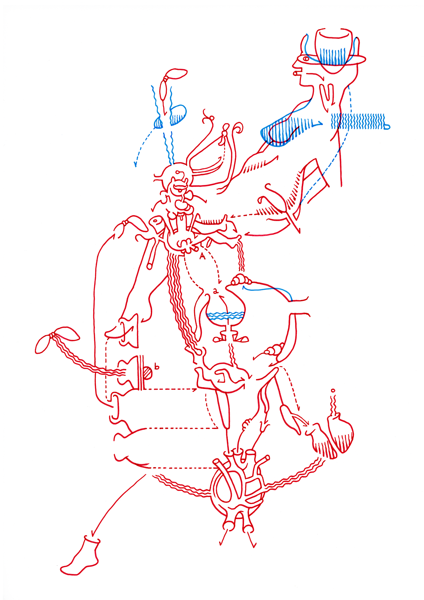 Hannes Kater  Tageszeichnung (Zeichnung/drawing) vom 10.10.2014 (1414 x 2000 Pixel)