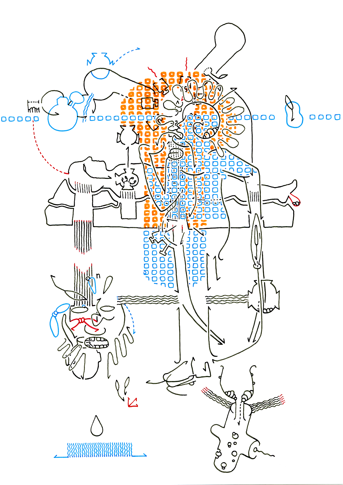 Hannes Kater  Tageszeichnung (Zeichnung/drawing) vom 30.11.2014 (1414 x 2000 Pixel)