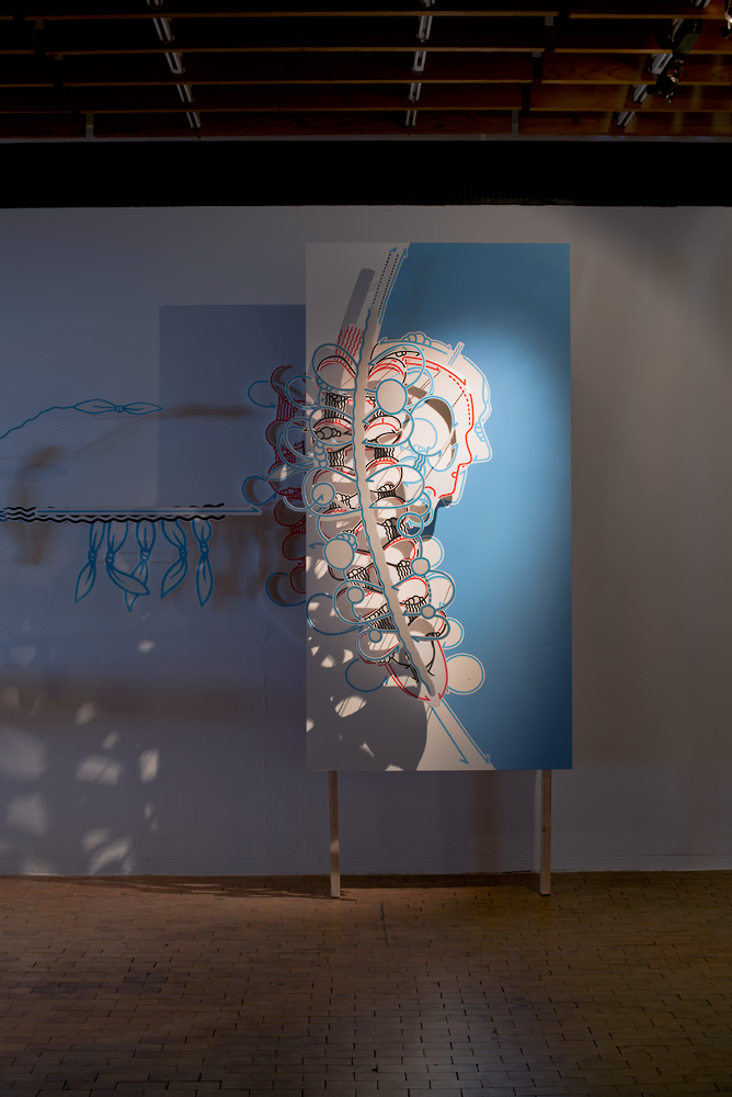 Studie / Vorbereitung im Atelier zu "&uuml;berbrechen", Akademie der K&uuml;nste, Hanseatenweg, Berlin 2012