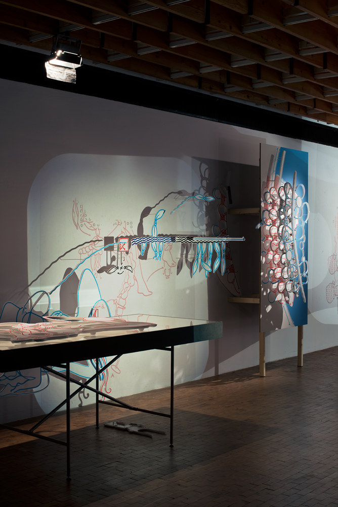 Studie / Vorbereitung im Atelier zu "&uuml;berbrechen", Akademie der K&uuml;nste, Hanesatenweg 2012