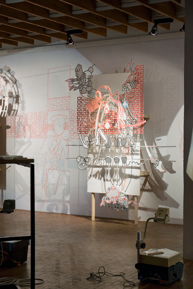 Eine von 12 Stationen aus der Raumzeichnung &uuml;berbrechen