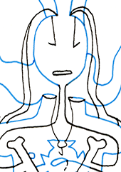 Hannes Kater  Detail einer Zeichnung aus dem Dezember 2025