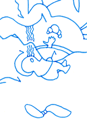 Hannes Kater  Detail einer Zeichnung, Februar 2026