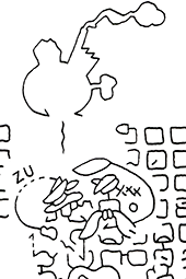 Hannes Kater  Detail einer Zeichnung 2025