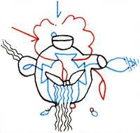 Hannes Kater: Darsteller *02 herz im Einsatz mit *06 Herzbombe und *16 Knoten