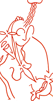 Hannes Kater  Detail einer Zeichnung aus dem Dezember 2024