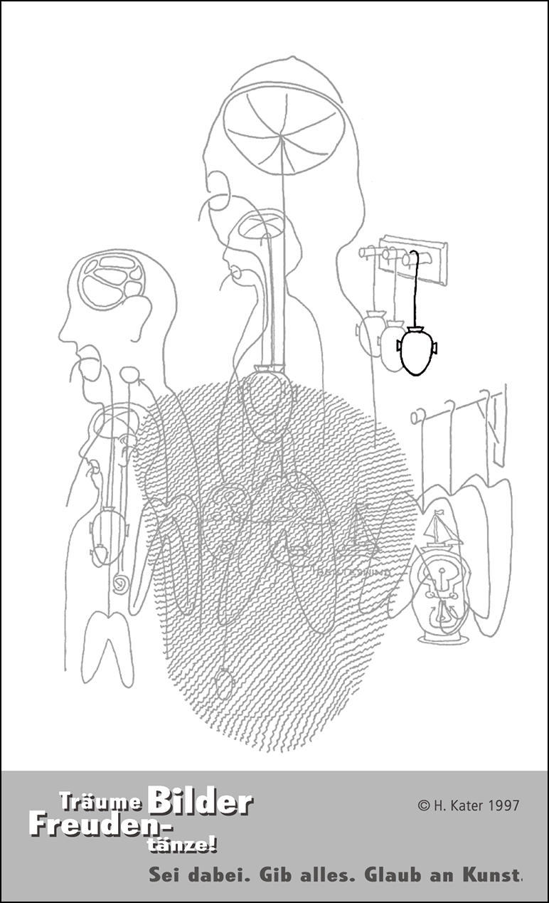Hannes Kater: Auftragsk&auml;rtchen *02 Herz, R&uuml;ckseite, Version von 1997