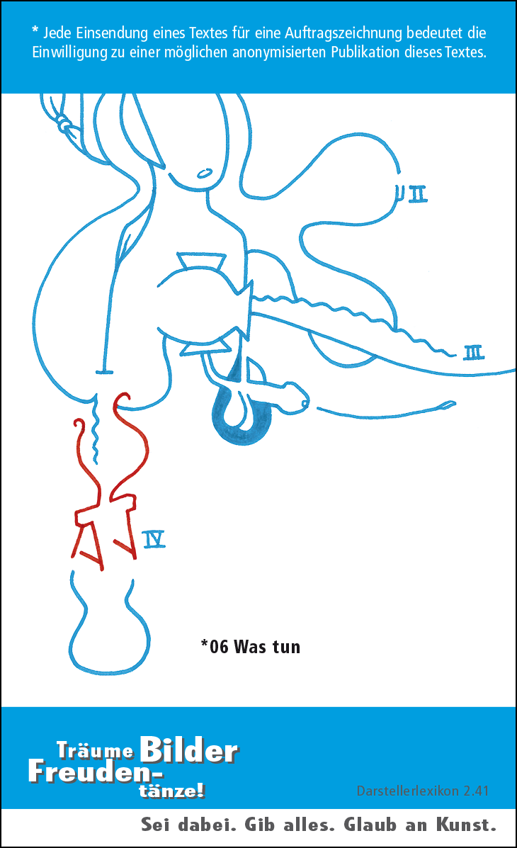 Hannes Kater: Auftragsk&auml;rtchen *06 Was tun, R&uuml;ckseite, Version von 2010