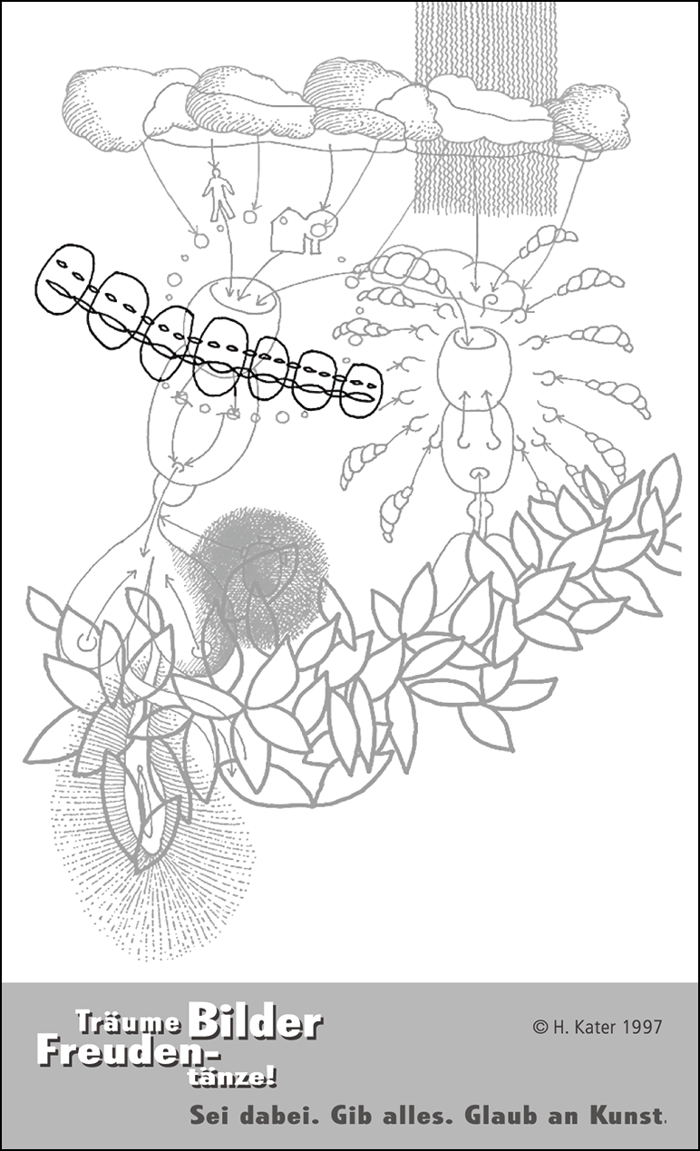 Hannes Kater: Auftragsk&auml;rtchen *08 Mundkette, R&uuml;ckseite, Version von 1997