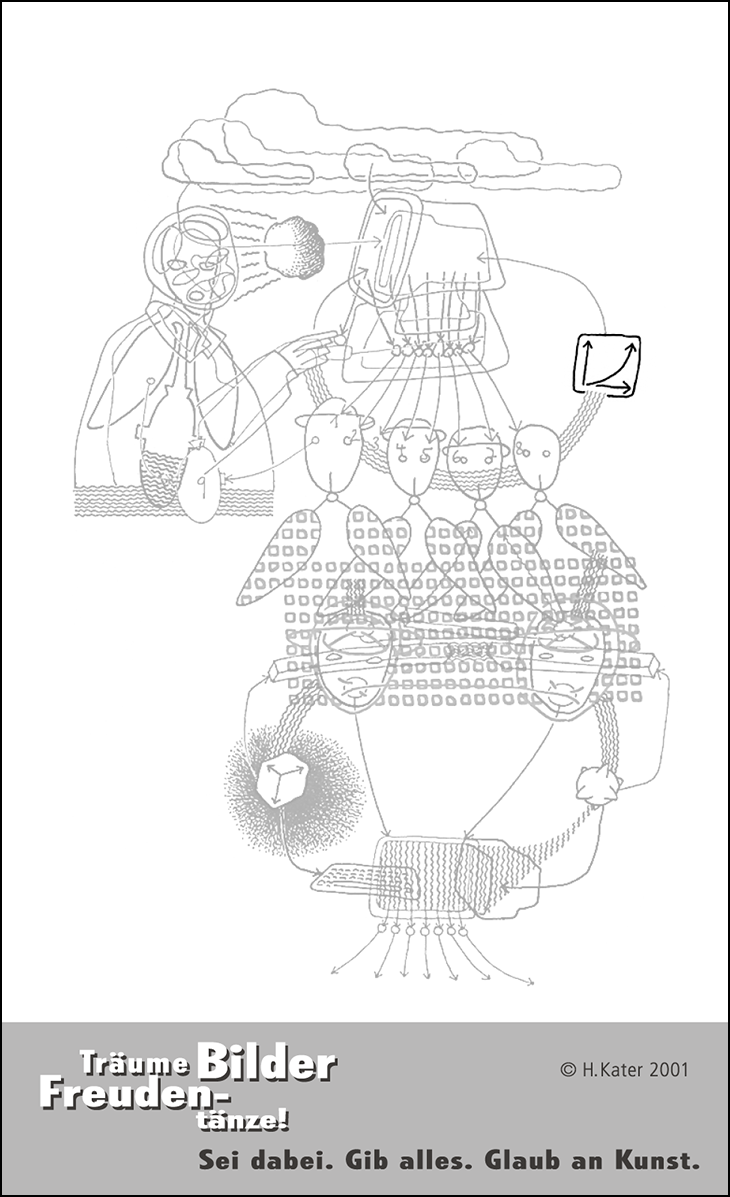 Hannes Kater: Auftragskärtchen *09 Bild, Rückseite, Version von 2001