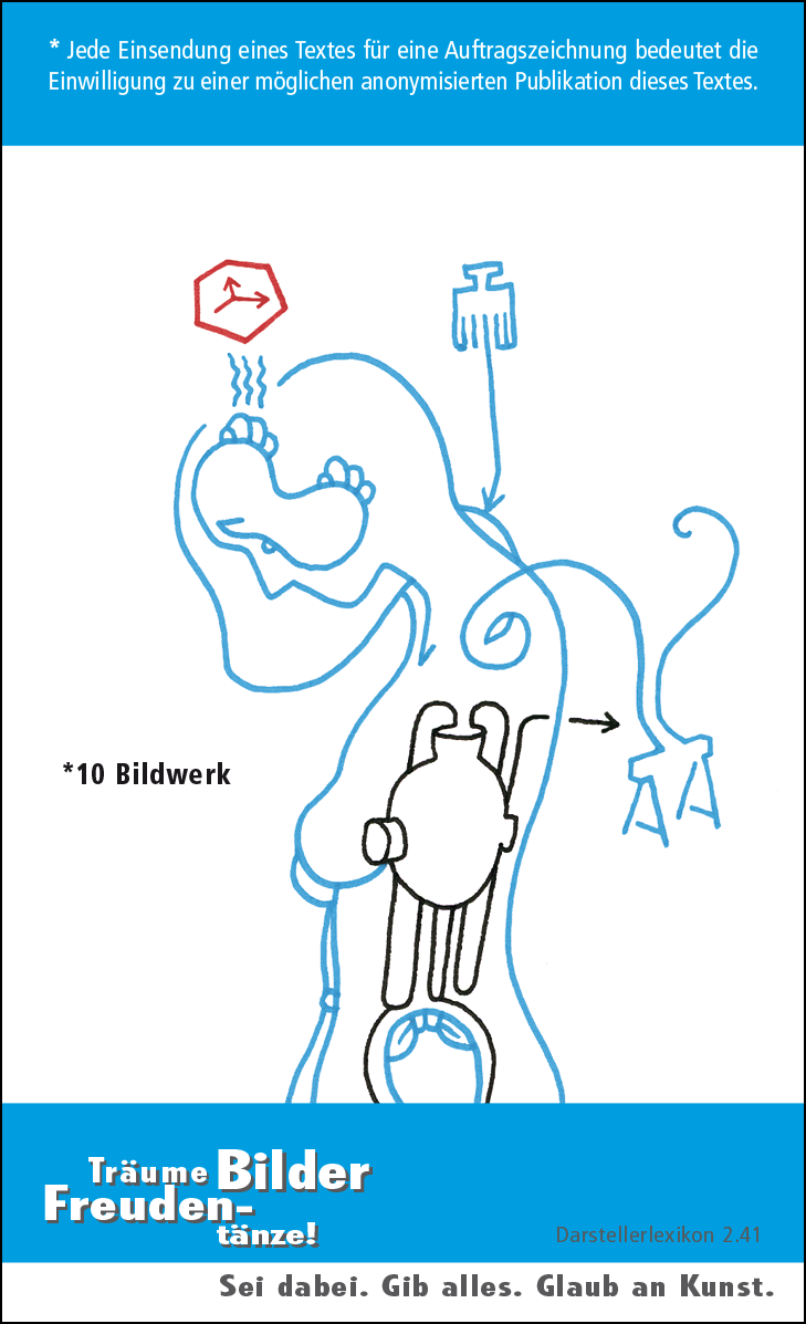 Hannes Kater: Auftragsk&auml;rtchen *10 Bildwerk, R&uuml;ckseite, Version von 2010