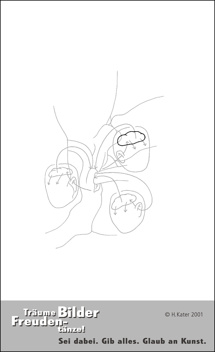 Hannes Kater: Auftragskärtchen *12 Brothirn, Rückseite, Version von 2001