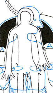 Hannes Kater  Detail einer Zeichnung aus dem Januar 2024