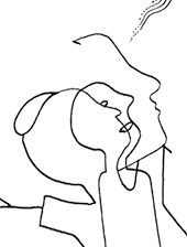 Hannes Kater  Detail einer Zeichnung aus dem Februar 2024