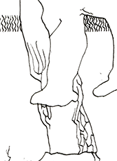 Hannes Kater  Detail einer Zeichnung aus dem April 2024