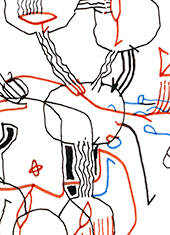 Hannes Kater  Detail einer Zeichnung aus dem April 2024