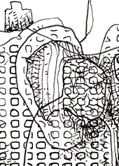 Hannes Kater  Detail einer Zeichnung aus dem Mai 2024