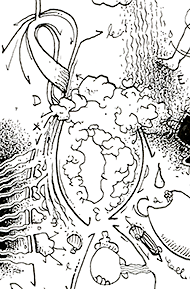 Hannes Kater  Detail einer Zeichnung aus dem Juni 2024