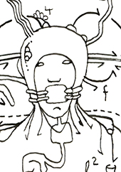 Hannes Kater  Detail einer Zeichnung aus dem August 2024