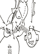 Hannes Kater  Detail einer Zeichnung aus dem September 2024