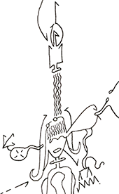 Hannes Kater  Detail einer Zeichnung aus dem Oktober 2024