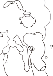 Hannes Kater  Detail einer Zeichnung aus dem November 2024