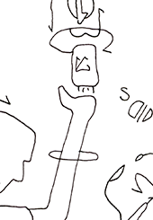 Hannes Kater  Detail einer Zeichnung aus dem Oktober 2024