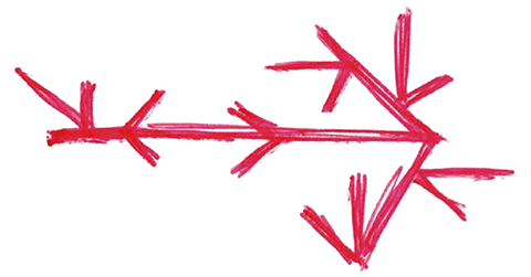 Jochen Stankowski Pfeile, Skizze 1964