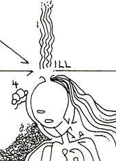 Hannes Kater  Detail einer Zeichnung aus dem M&auml;rz 2023