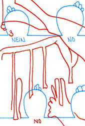 Hannes Kater  Detail einer Zeichnung aus dem Mai 2023