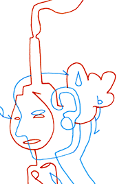 Hannes Kater  Detail einer Zeichnung aus dem Mai 2023