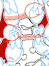 Hannes Kater  Detail einer Zeichnung aus dem Juli 2023