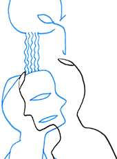 Hannes Kater  Detail einer Zeichnung aus dem August 2023