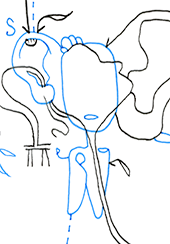 Hannes Kater  Detail einer Zeichnung aus dem August 2023