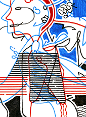 Hannes Kater  Detail einer Zeichnung aus dem September 2023