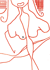 Hannes Kater  Detail einer Zeichnung aus dem September 2023