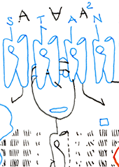 Hannes Kater  Detail einer Zeichnung aus dem September 2023