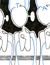 Hannes Kater  Detail einer Zeichnung aus dem September 2023