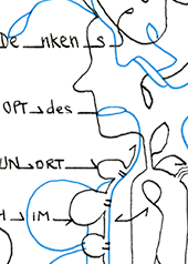 Hannes Kater  Detail einer Zeichnung aus dem Oktober 2023