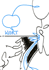 Hannes Kater  Detail einer Zeichnung aus dem Oktober 2023