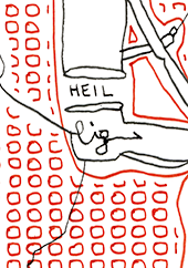 Hannes Kater  Detail einer Zeichnung aus dem Oktober 2023