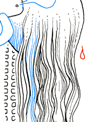 Hannes Kater  Detail einer Zeichnung aus dem November 2023