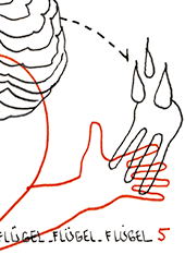 Hannes Kater  Detail einer Zeichnung aus dem November 2023