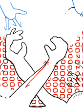 Hannes Kater  Detail einer Zeichnung aus dem Dezember 2023